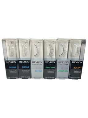 Revlon New Black False Lash Bundle with 6 Sets - Define, Lengthen, and Accent
